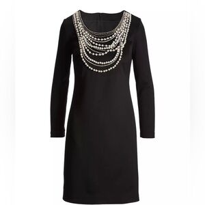 Boston Proper Perl Necklace Sheath Dress, Size 16